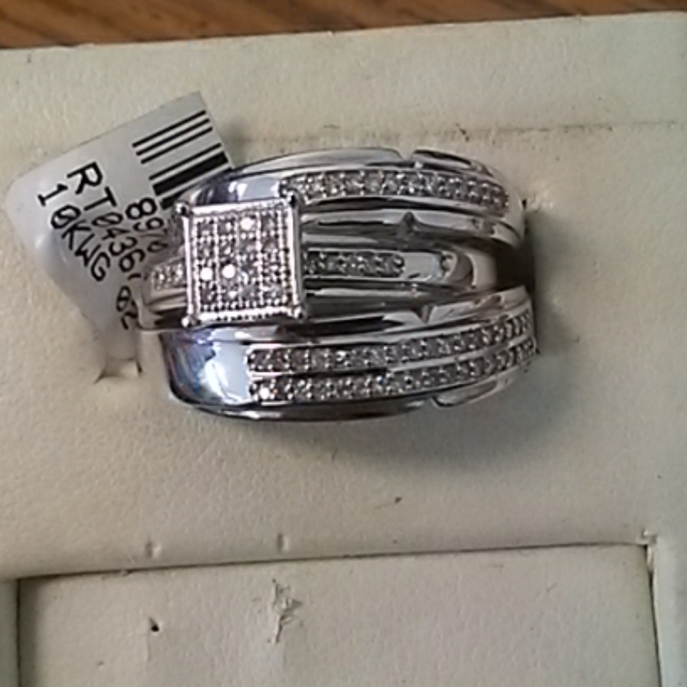 Trio wedding band set
